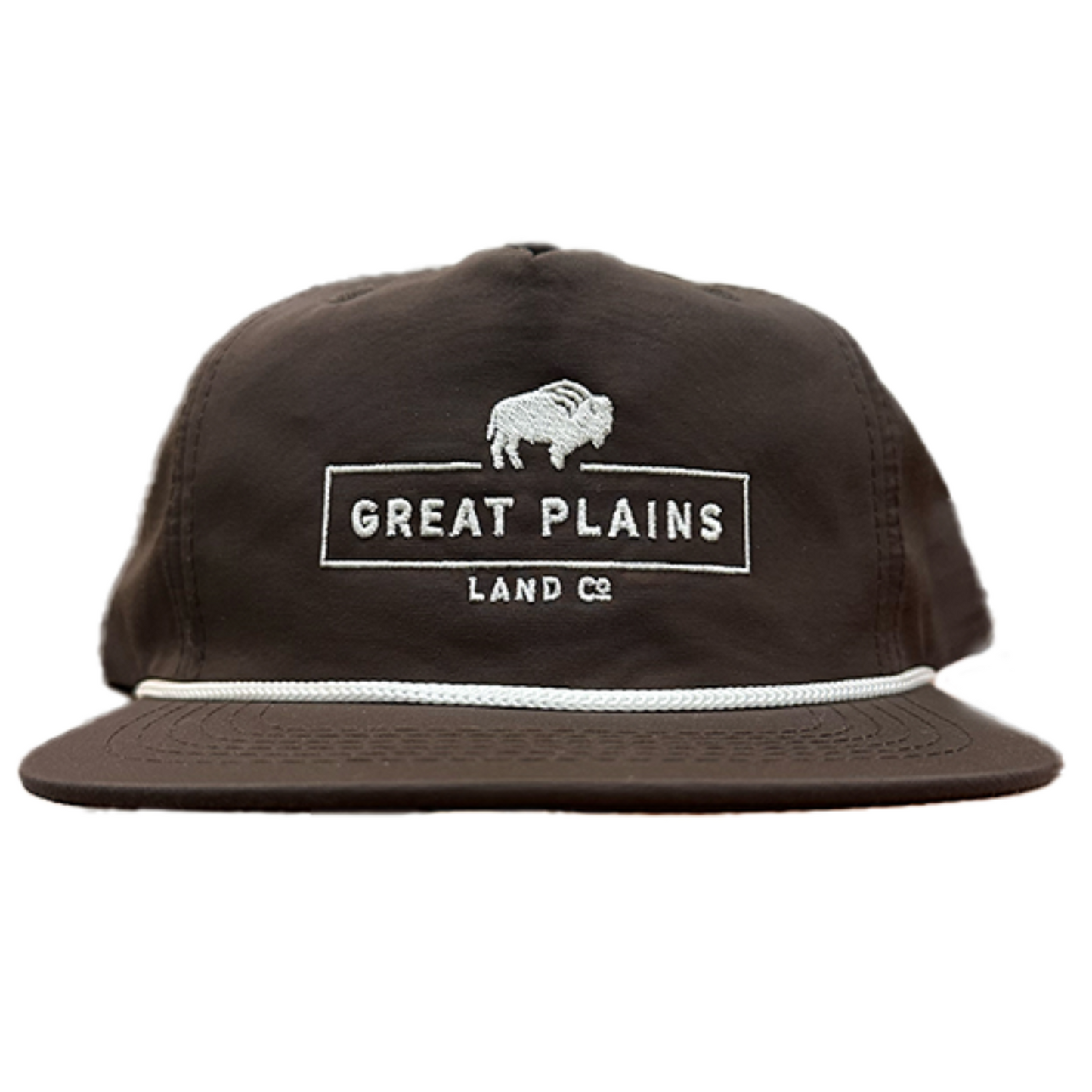 Brown Hat White Stitched Logo