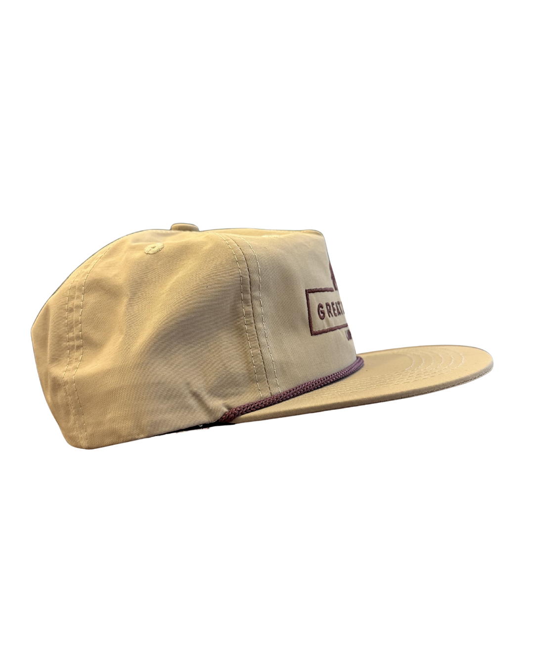 Tan Hat Brown Stitched Logo