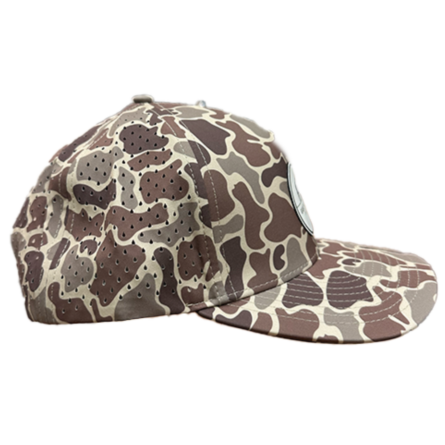 Camo hat black circle logo
