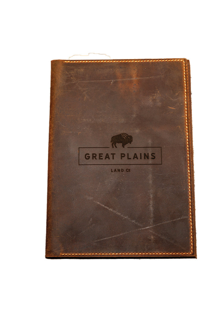 Genuine Leather Stitched Business Booklet