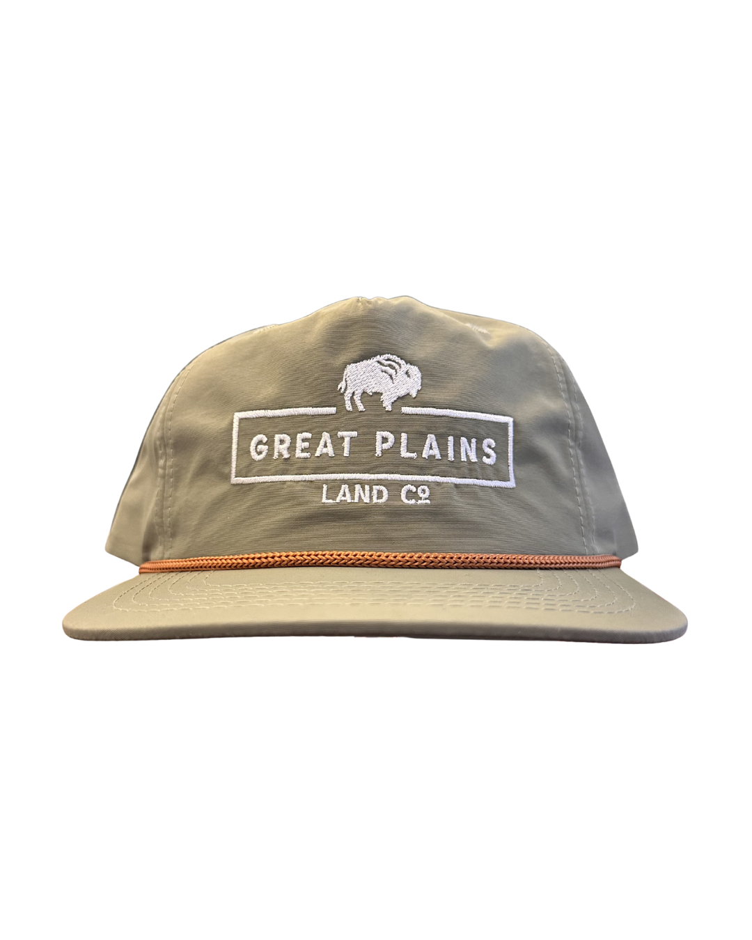 Smoke Green Hat White Stitched Logo