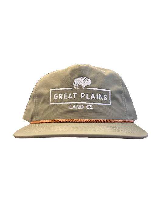 Smoke Green Hat White Stitched Logo