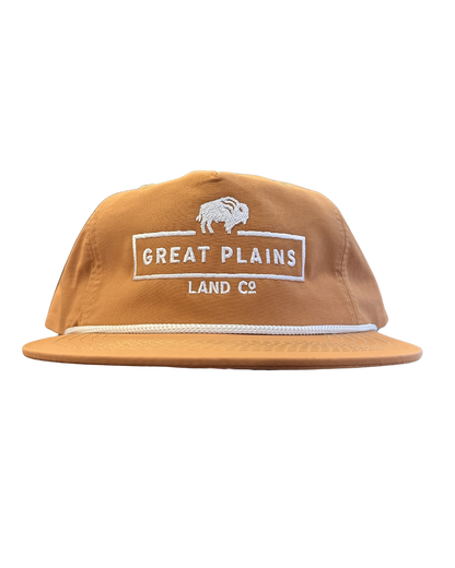 Burnt Orange Hat White Stitched Logo
