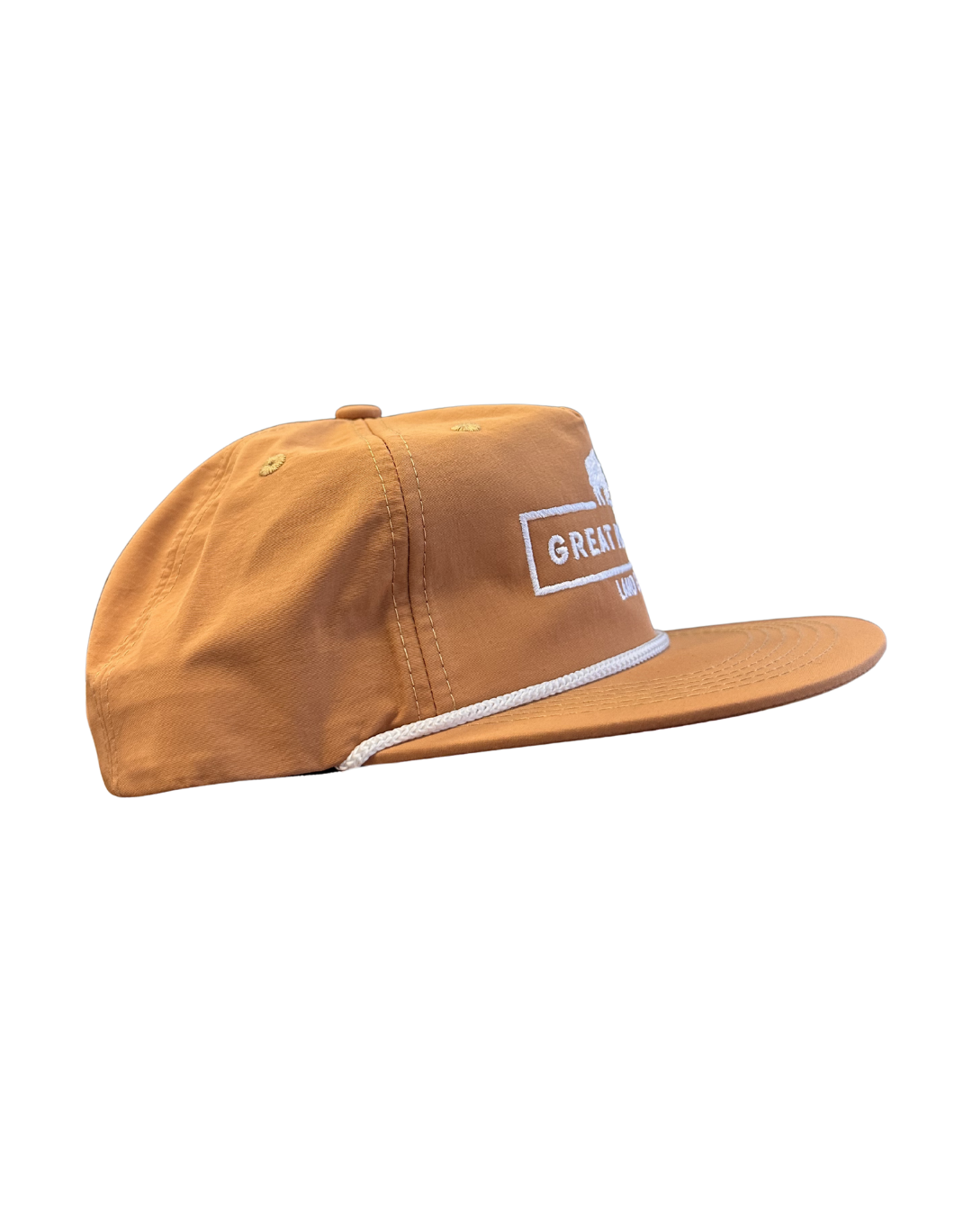 Burnt Orange Hat White Stitched Logo