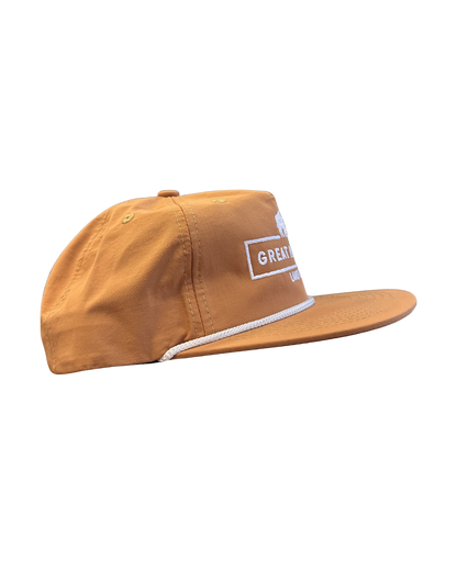 Burnt Orange Hat White Stitched Logo