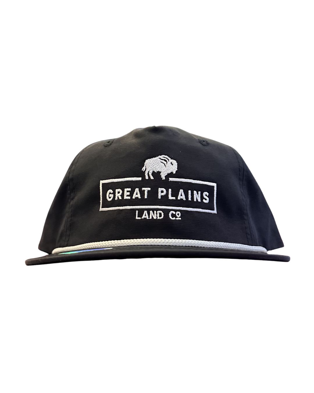 Black Hat White Stitched Logo