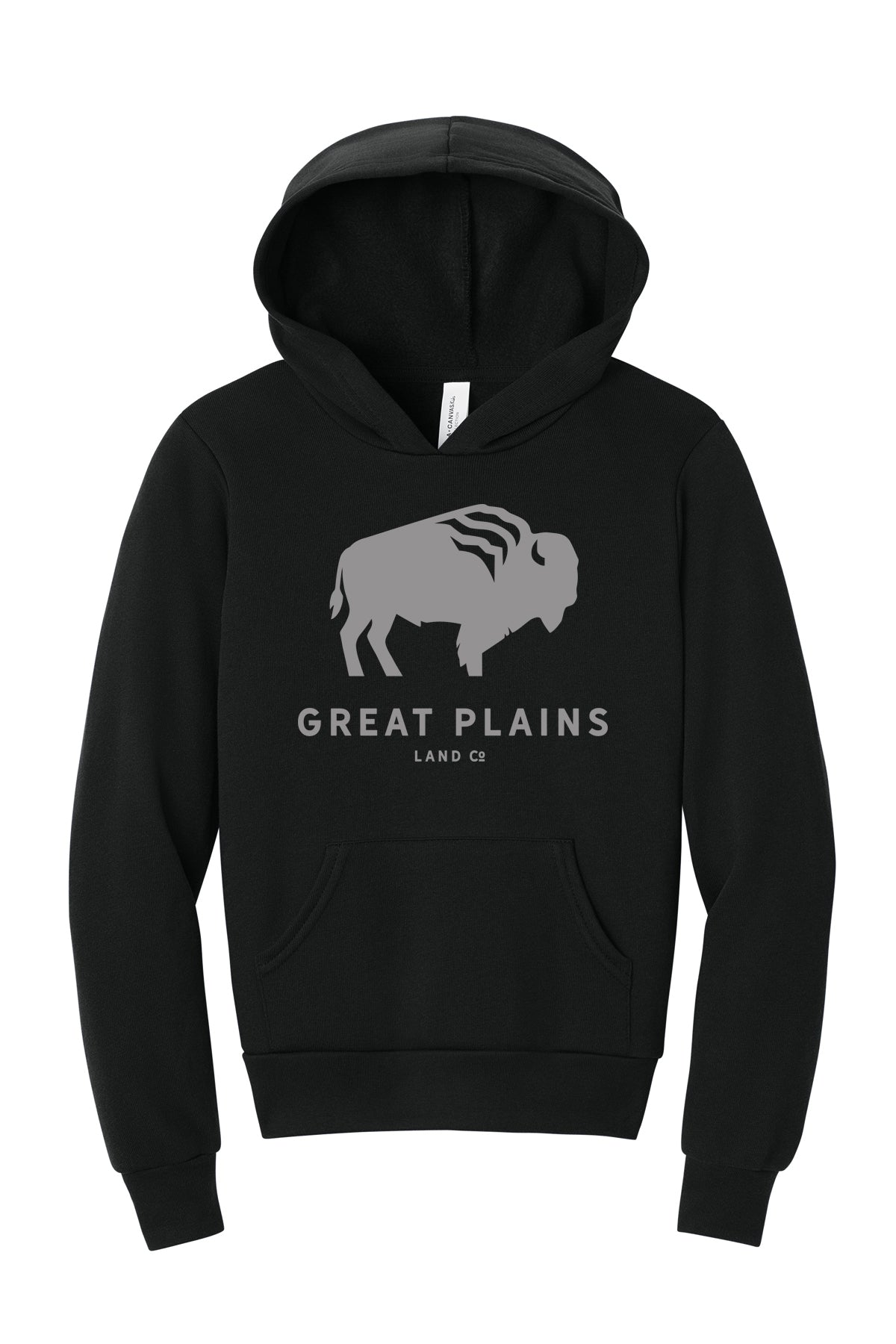 Youth Great Plains Heather Black Hoodie