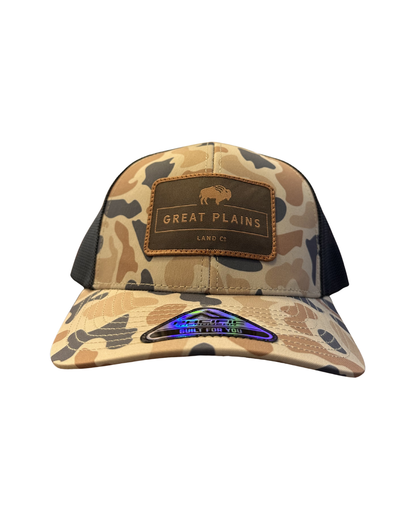 Duck Canyon Camo Hat Brown Patch Logo