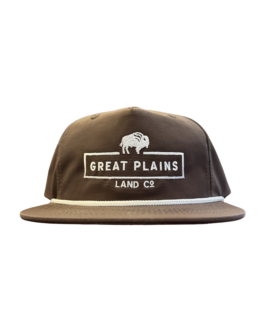 Brown Hat White Stitched Logo