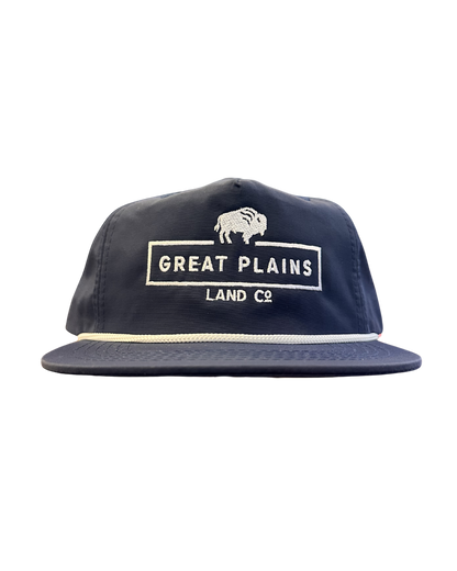 Navy Hat White Stitched Logo