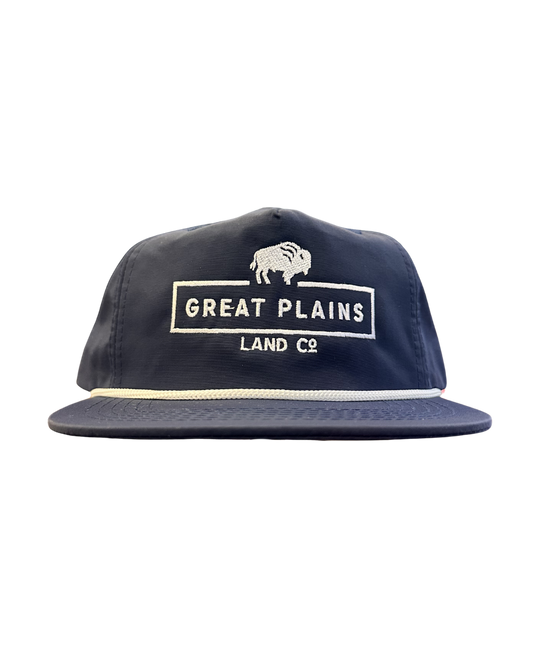 Navy Hat White Stitched Logo