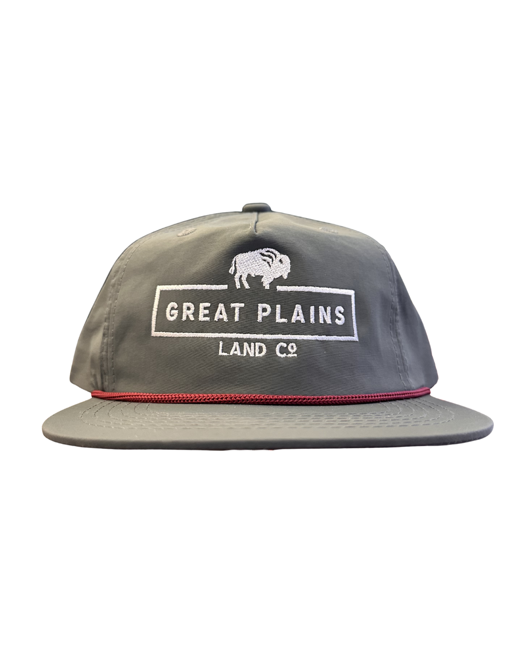 Gunmetal Hat White Stitched Logo