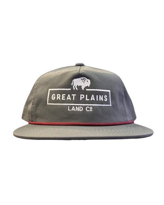 Gunmetal Hat White Stitched Logo