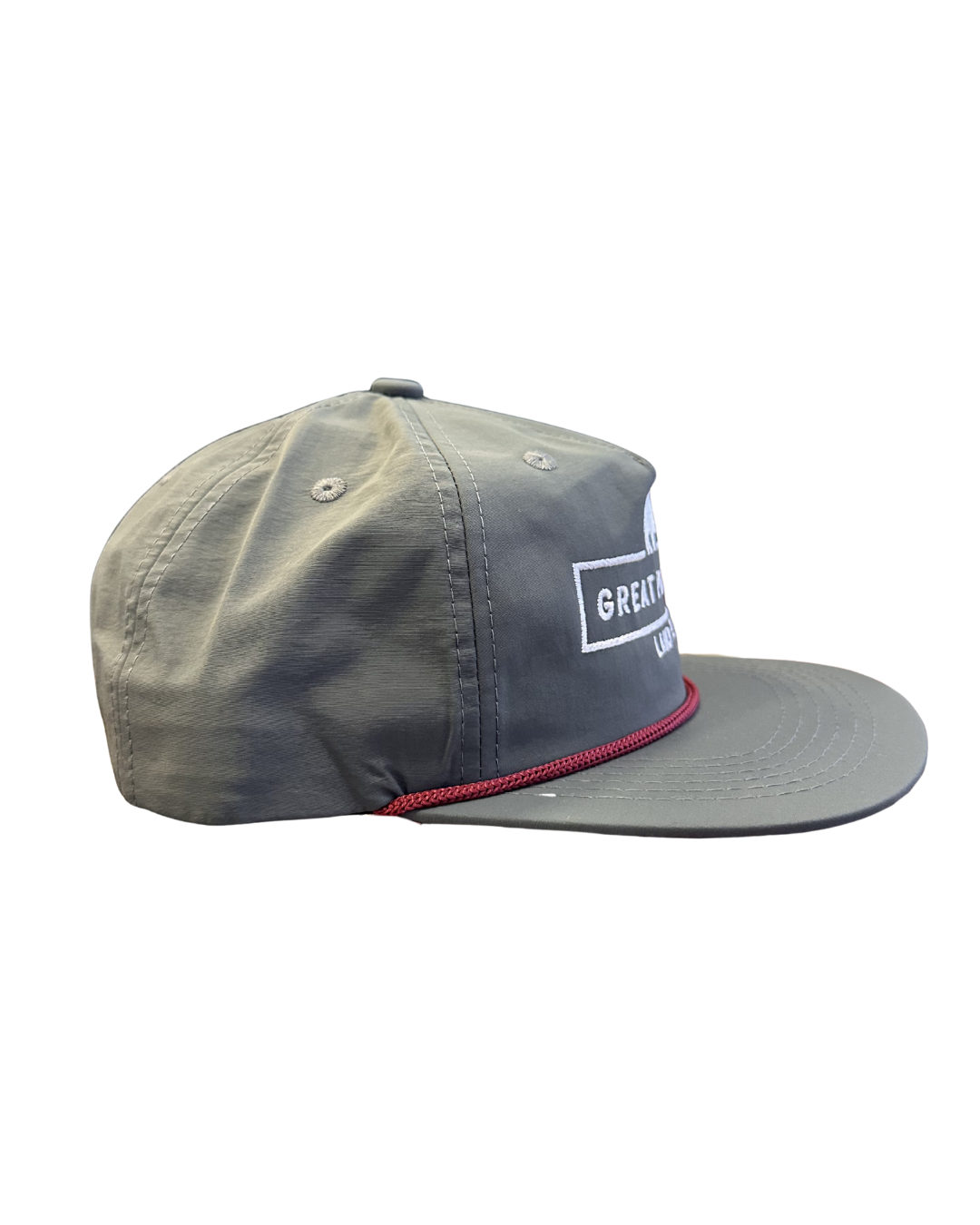 Gunmetal Hat White Stitched Logo