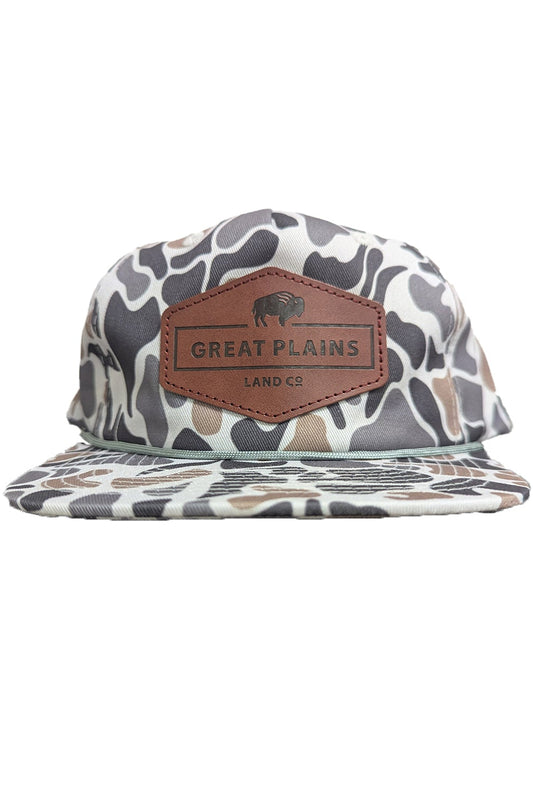 Throwback Camo Patch Rope Hat Front