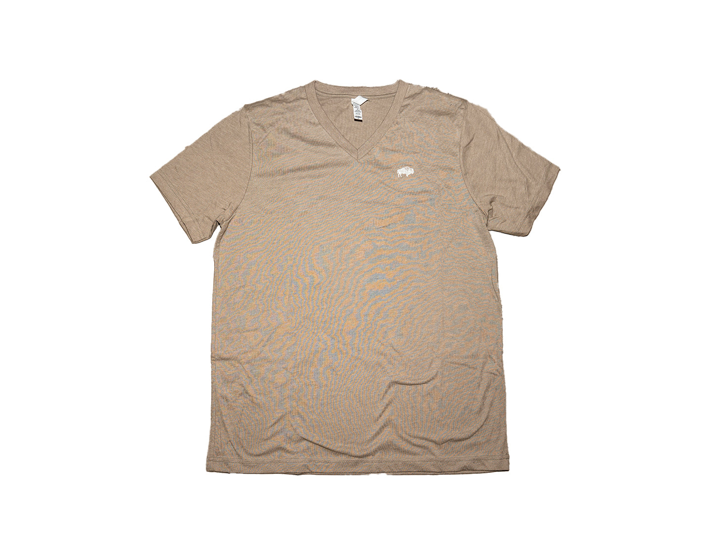 Short Sleeve V-Neck Bison Tee