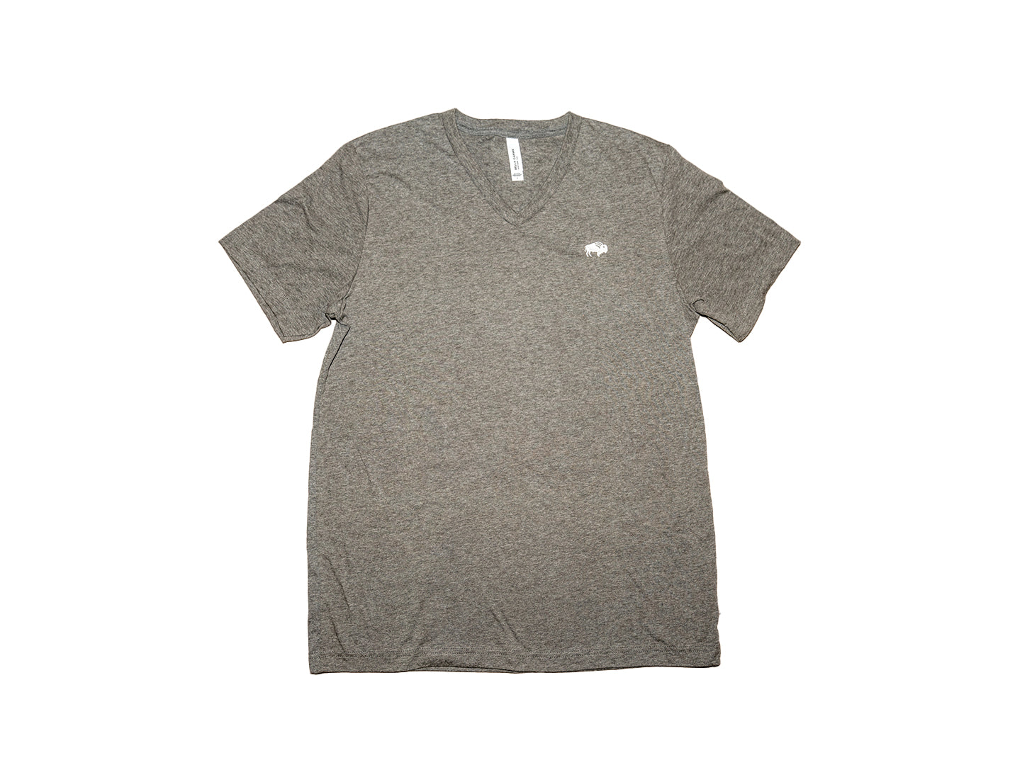 Short Sleeve V-Neck Bison Tee